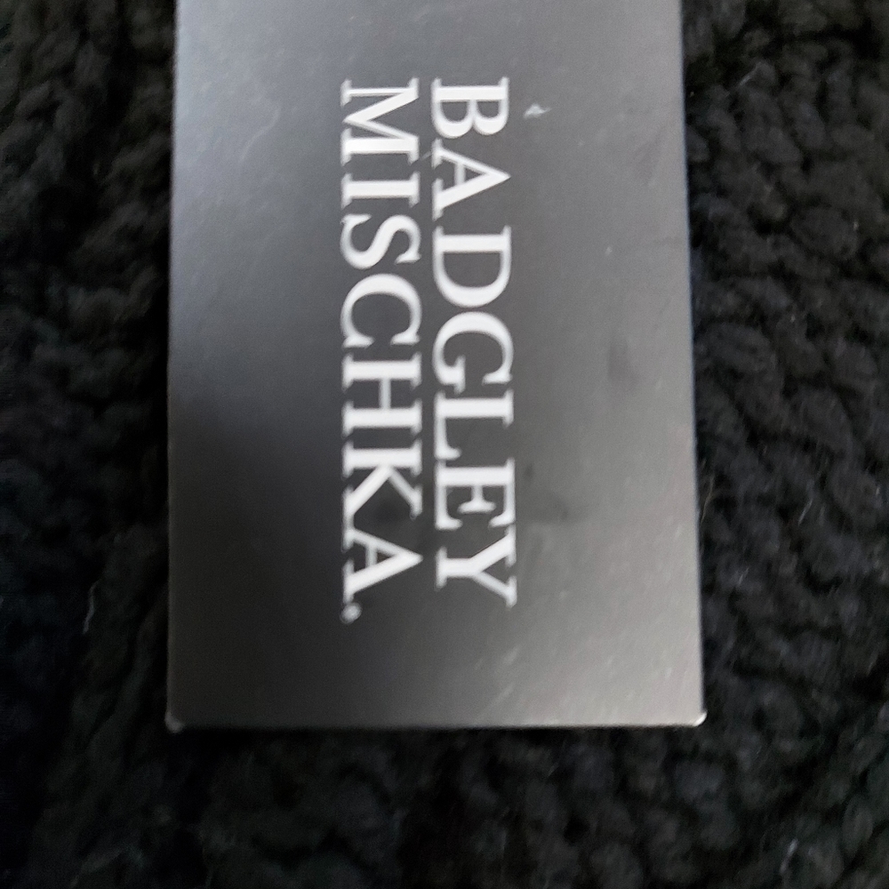 Badgley Mischka cableknit Hourglass scarf black - Picture 3 of 5